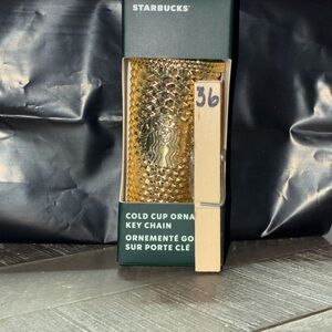 Starbucks Gold Studded Keychain